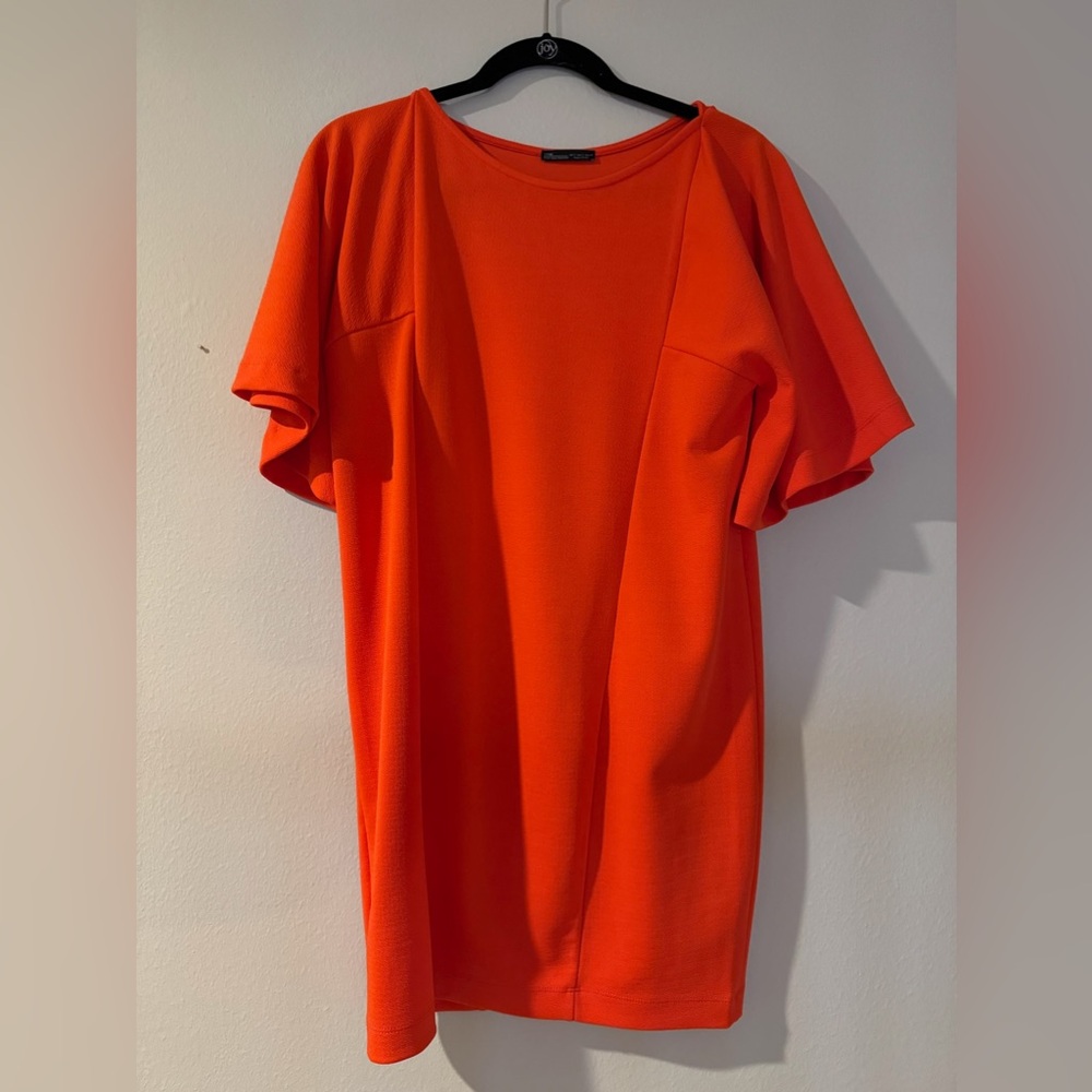 Zara Basix Collection Orange Dress Size Small